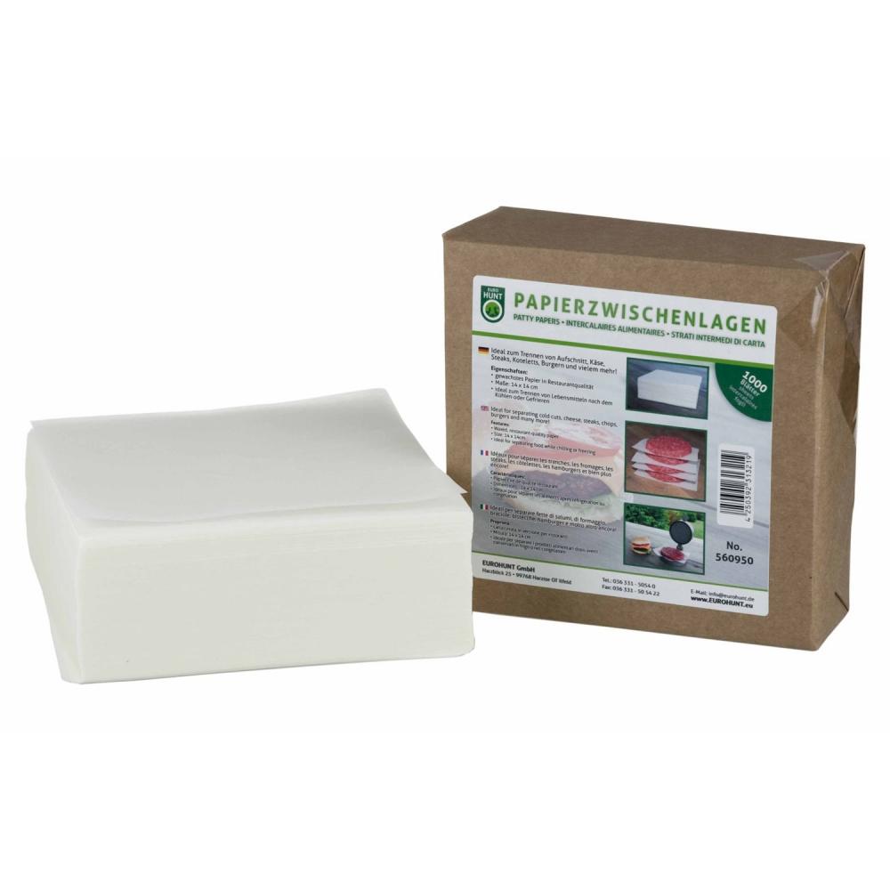 Eurohunt Hamburgerpapir - 1000 stk