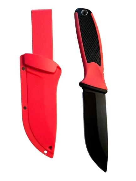 Extremhunt Jaktkniv med gummiert grep, Blaze Red