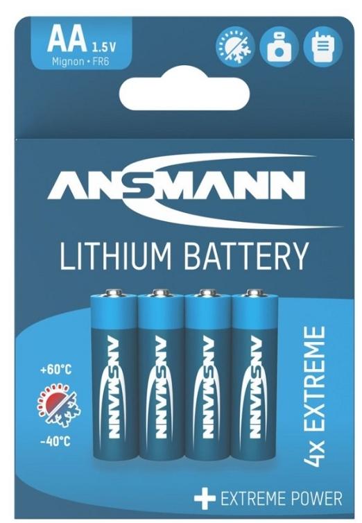 Ansmann Lithium AA Batterier +Extreme Power 4pk