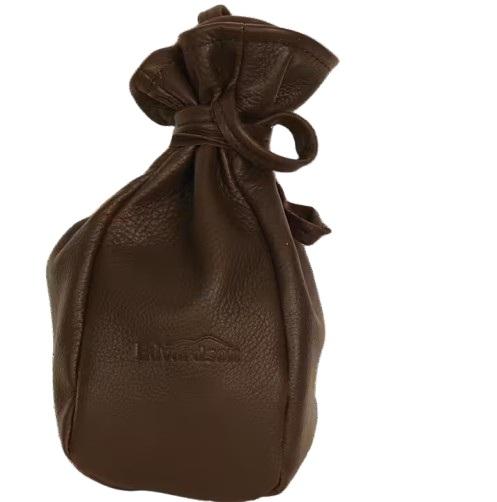 Edvardson håndlaget kaffepose i mørkbrunt reinskinn