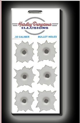 Hardley Dangerous Illusions, Falske kulehull Cal.38, klistremerker