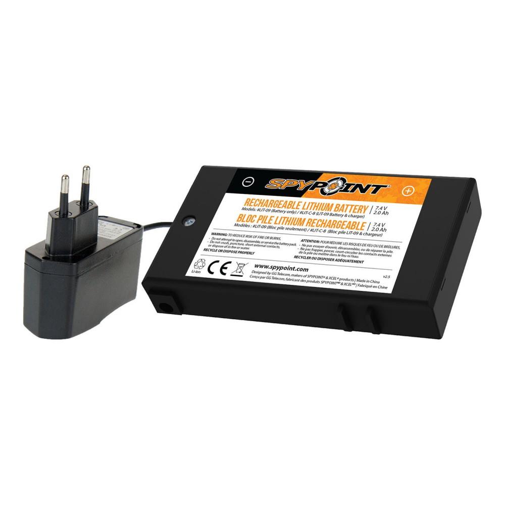 SpyPoint LIT-C-8 Litiumbatteripakke og Lader