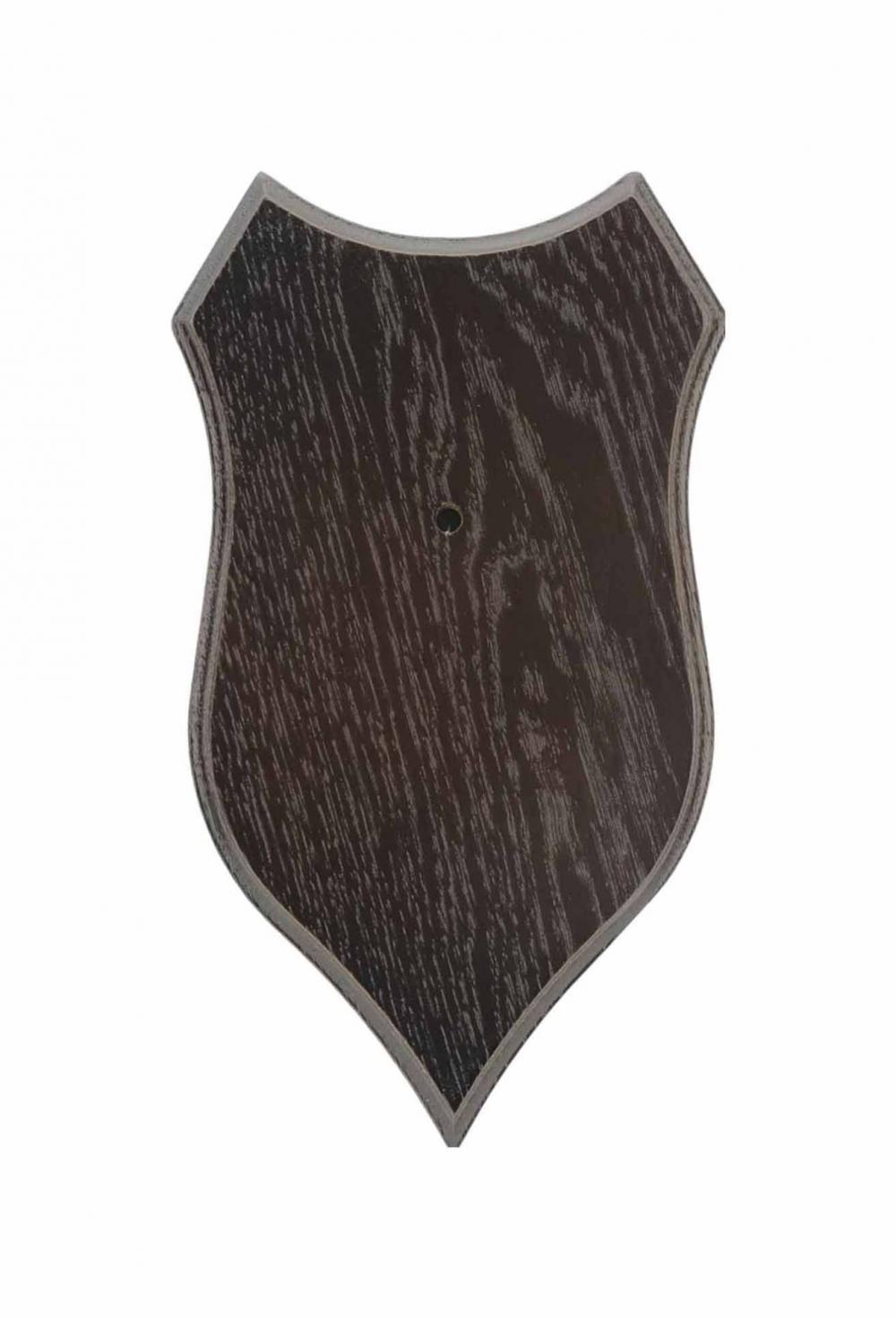 Eurohunt Oak Deer Trophy Plate 7 - 22x13cm Dark