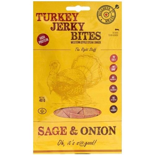 Turkey Jerky Sage and Onion 40g Bullseye Meats 
