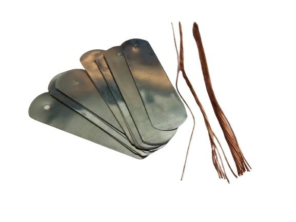 Navnemerker i Sink, pk a 25 stk, (Lovpålagt)