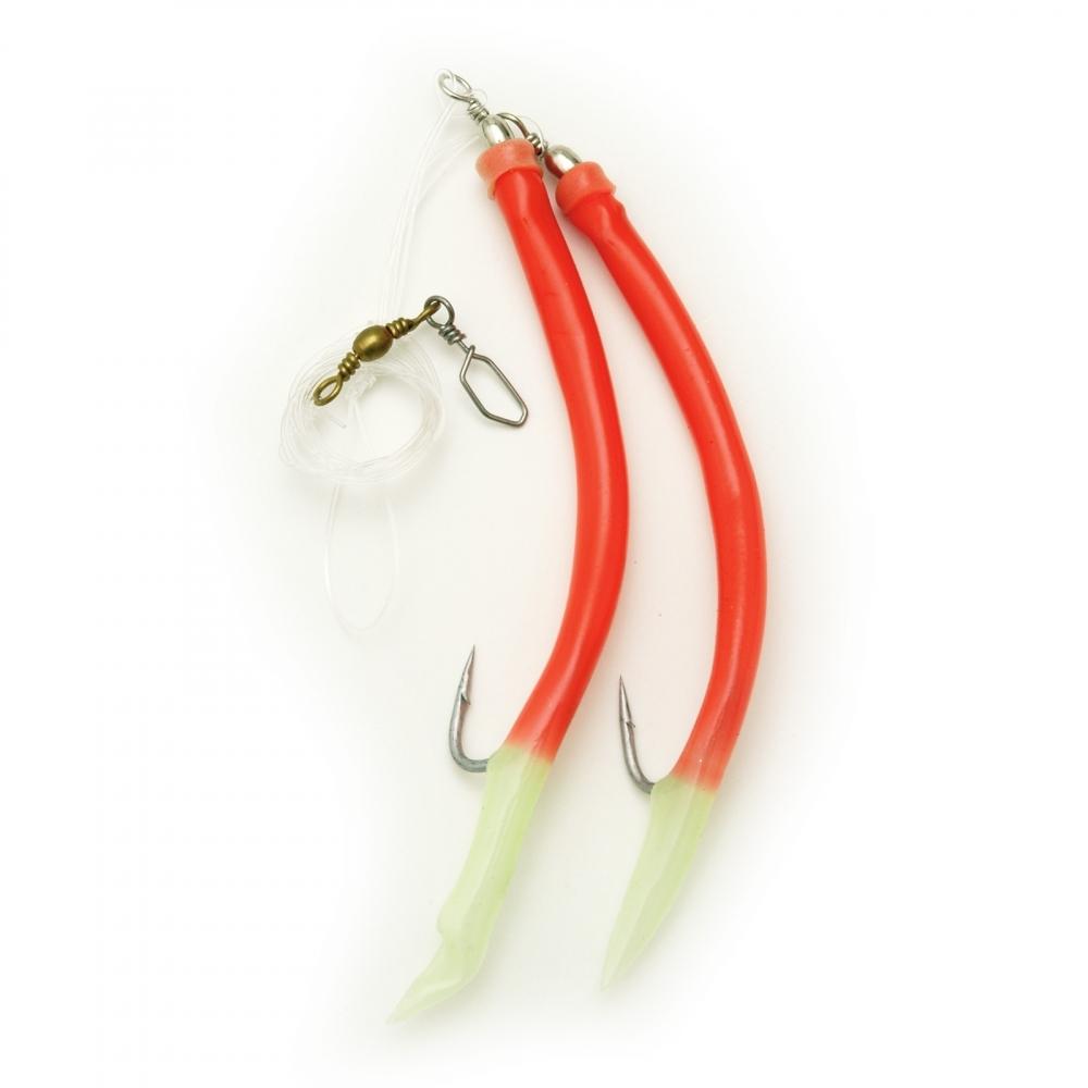 Behr Norway Gummimakk Rig med selvlysende spiss, Rød 2pk